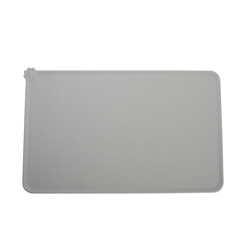 HKM-2235197 Waterproof Non-Slip Silicone Pet Bowl Mat - 48x30cm in Gray, Pink, or Black