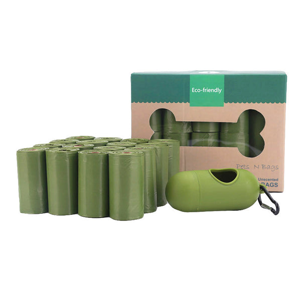 HKM-2235453 Biodegradable Pet Poop Bags with Dispenser - Thick, Tear-Resistant Design, Leak-Proof and Odor-Control Features, 16 Count Pack