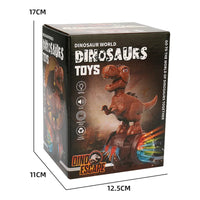 HKM-223571 Automatic Walking Dinosaur Toy with Lights and Sounds for Kids Ages 0 to 14 Years, Battery Operated Plastic Fun
