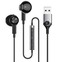 HKM-223571 Wired In-Ear Headphones with Microphone and Volume Control for Gaming and Computer Use, 2.3m Cable, Noise Cancelling
