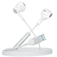 HKM-223571 Wired In-Ear Headphones with Microphone and Volume Control for Gaming and Computer Use, 2.3m Cable, Noise Cancelling