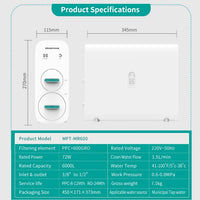 HKM-223763 600GPD Reverse Osmosis Water Purifier for Household Use, TDS Reduction & 0.0001 Micron Filtration