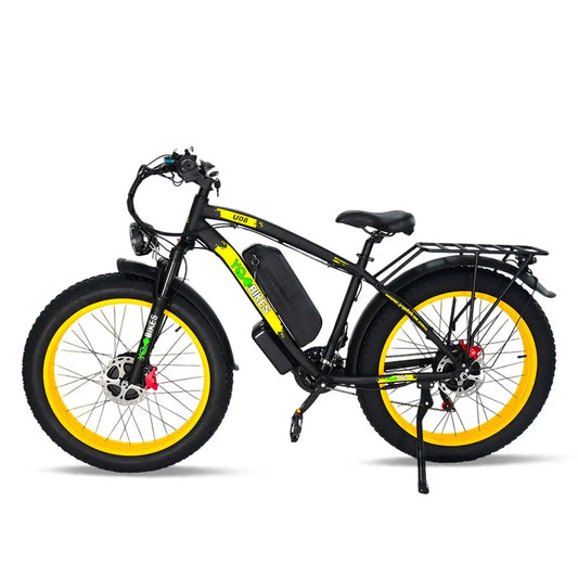 HKM-223891 2000W Fat Tire Electric Mountain Bike with Dual Drive and Hydraulic Brakes, 21-Speed, 48V 20Ah Battery, 26" Wheels