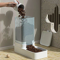 HKM-2239165 Large-Capacity Cat and Dog Water Dispenser and Automatic Feeder with Transparent Design
