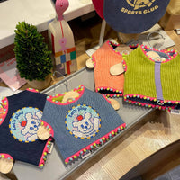 HKM-2239549 Korean Style Dark Denim Chest Strap with Puppy Embroidery for All Seasons
