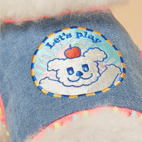 HKM-2239549 Korean Style Dark Denim Chest Strap with Puppy Embroidery for All Seasons