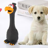 HKM-2239805 Bite-Resistant Dog Toy with Squeaking Chicken Sound - Natural Latex, Soft and Engaging Design