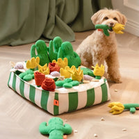 HKM-224019 Interactive Music Garden Pet Dog Toy with Hidden Food Features, Soft Velvet & Polar Fleece Design