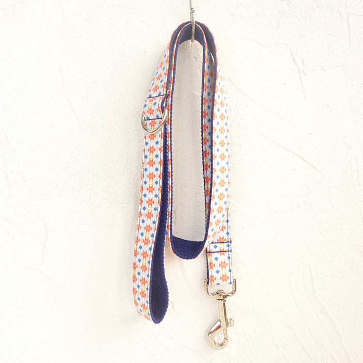 HKM-2240957 Bohemian Style Polyester Dog Collar - Adjustable Fit and Unique Design
