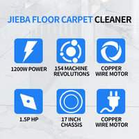 HKM-224147 1200W 18-Inch Multifunctional Floor Buffer with 154 RPM for Floor Cleaning and Polishing