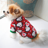 HKM-224147 Cozy Dog Hoodie with Classic Christmas Patterns - Fluffy Pullover for Winter Fun