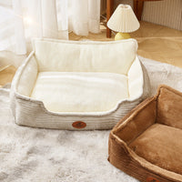 HKM-2242237 All-Season Removable Washable Dog Bed for Small to Medium Dogs with Cozy Cushion and Cat Nest