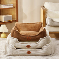 HKM-2242237 All-Season Removable Washable Dog Bed for Small to Medium Dogs with Cozy Cushion and Cat Nest