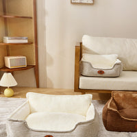 HKM-2242237 All-Season Removable Washable Dog Bed for Small to Medium Dogs with Cozy Cushion and Cat Nest