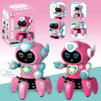 HKM-224275 Interactive Six-Claw Dancing Robot with LED Lights and Music for Kids