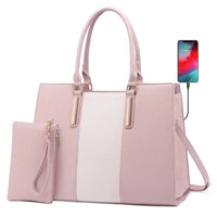 HKM-224275 Stylish 15.6-inch Laptop Tote Bag for Work and Travel - Women’s Computer Handbag and Briefcase