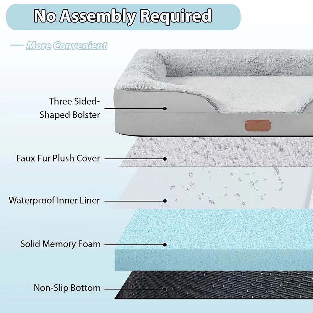 HKM-2243389 Waterproof Sofa Bed for Medium to Large Dogs and Cats - Comfortable Pet Nest with Soft Blanket