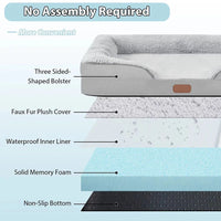 HKM-2243389 Waterproof Sofa Bed for Medium to Large Dogs and Cats - Comfortable Pet Nest with Soft Blanket