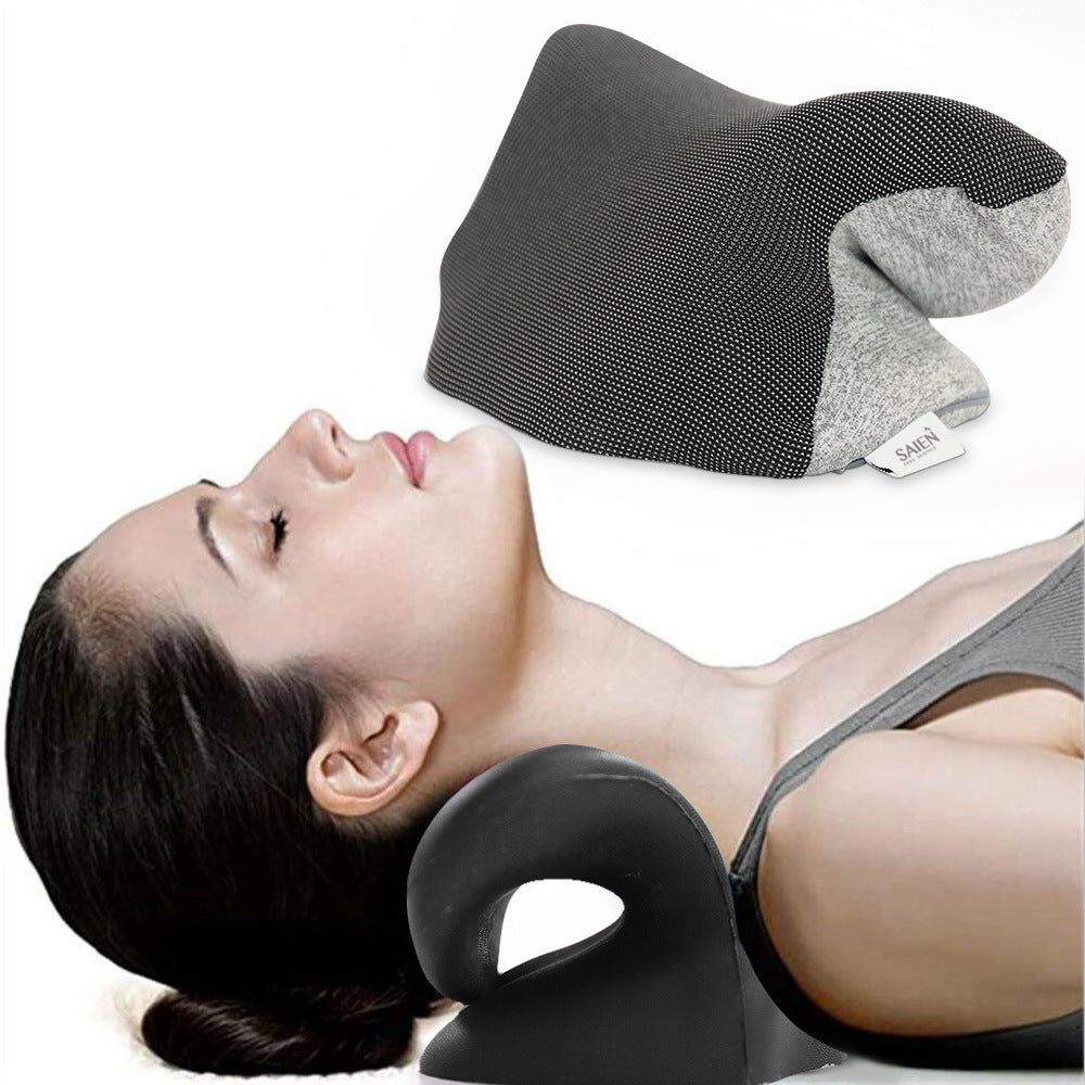 HKM-224403 Cervical Traction Pillow with Heating and Massage Function, Pure Cotton Fabric, Single Use, Available in Blue or Grey