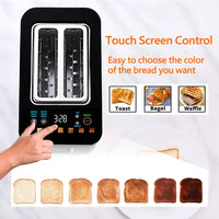 HKM-224467 Digital Timer Bread Toaster with Smart Touchscreen and Sandwich Clamps
