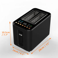 HKM-224467 Digital Timer Bread Toaster with Smart Touchscreen and Sandwich Clamps