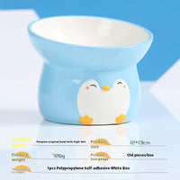 HKM-2244925 Ceramic Cat Food Bowl with Oblique Mouth for Easy Eating and Cleaning, Available in Various Designs and Sizes