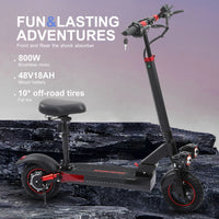 HKM-224595 Foldable Electric Scooter 48V 15Ah, 800W Motor, 55km Range, Off-Road Tires, Dual Suspension