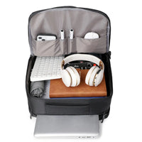 HKM-224787 Lightweight Double-Headed Zipper Laptop Backpack with USB Charging Capability