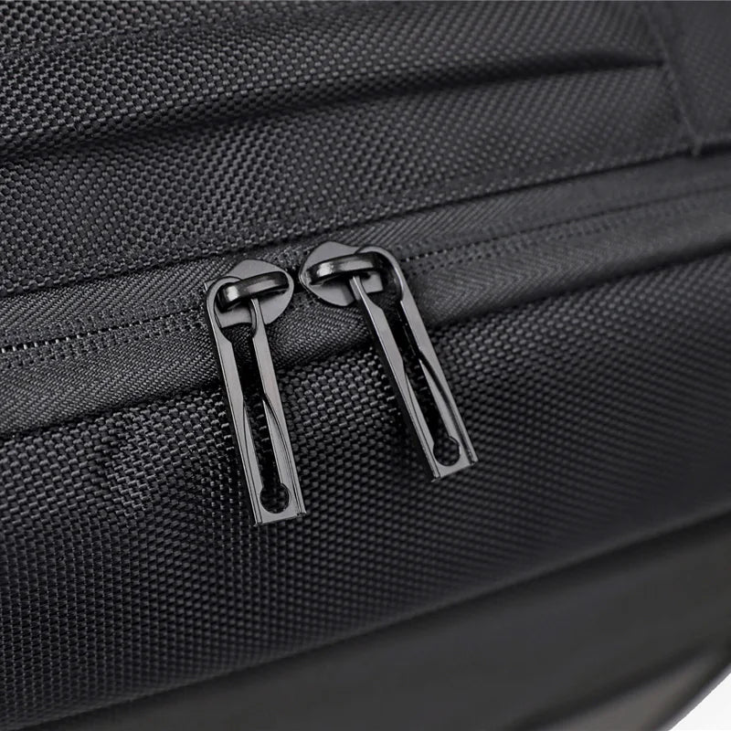 HKM-224787 Lightweight Double-Headed Zipper Laptop Backpack with USB Charging Capability
