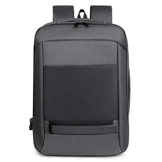 HKM-224787 Lightweight Double-Headed Zipper Laptop Backpack with USB Charging Capability