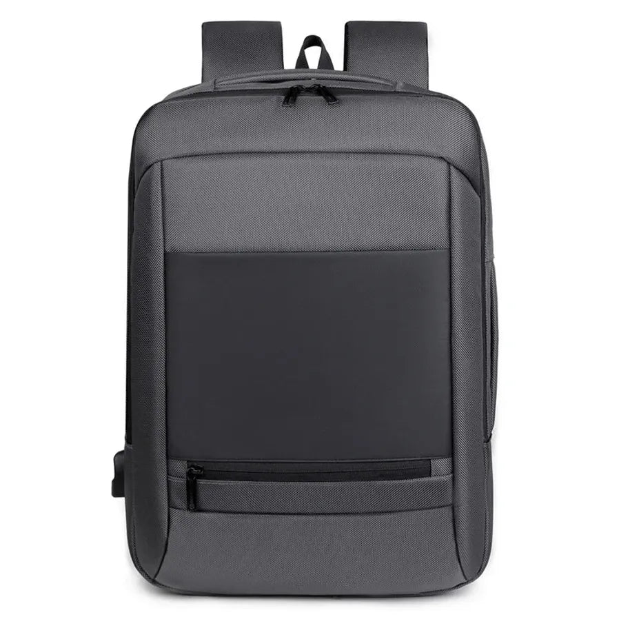 HKM-224787 Lightweight Double-Headed Zipper Laptop Backpack with USB Charging Capability