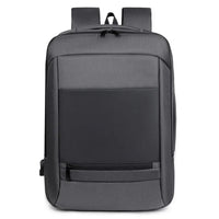 HKM-224787 Lightweight Double-Headed Zipper Laptop Backpack with USB Charging Capability