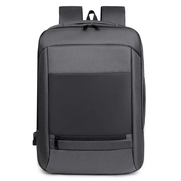 HKM-224787 Lightweight Double-Headed Zipper Laptop Backpack with USB Charging Capability