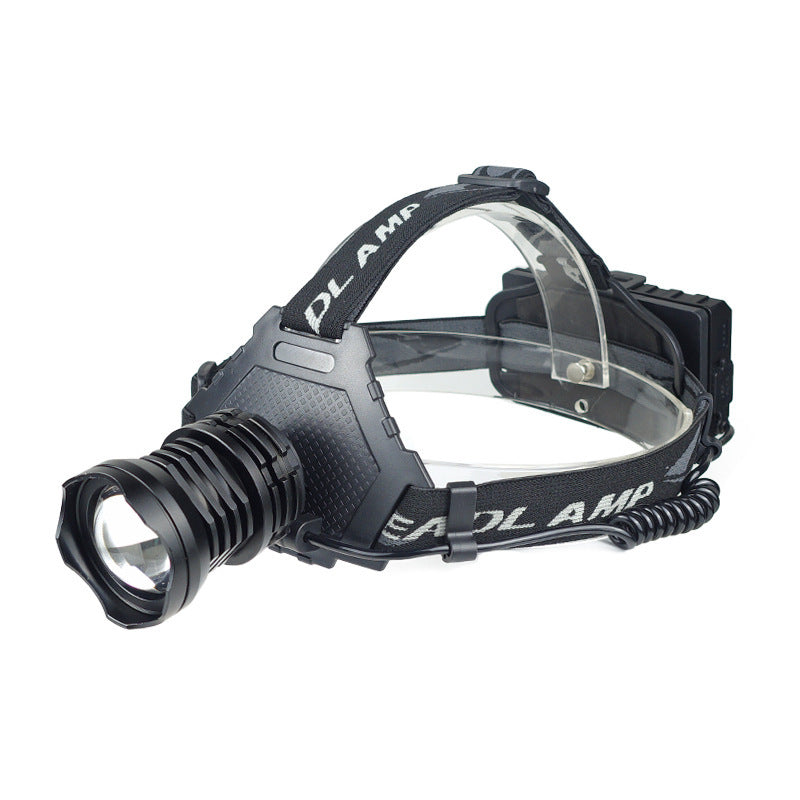 HKM-224787 Telescopic Zoom LED Headlight - Waterproof, USB Rechargeable, 50W, 200-500m Range