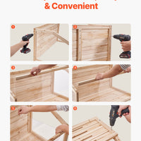 HKM-2248381 Wooden Hamster Cage Habitat with Clear Acrylic Panels for Small Animals