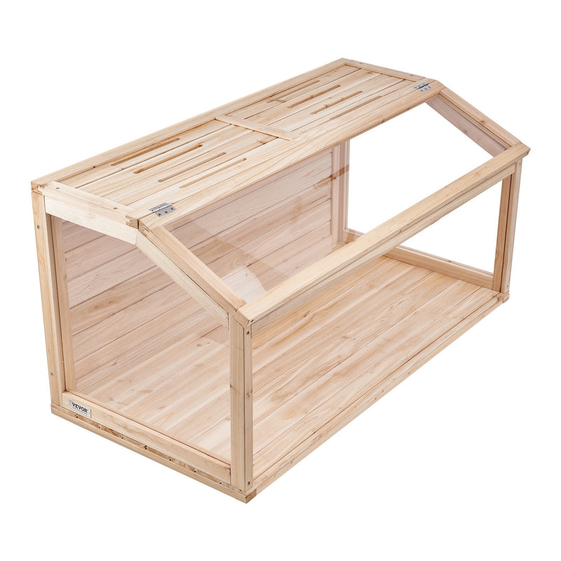HKM-2248381 Wooden Hamster Cage Habitat with Clear Acrylic Panels for Small Animals