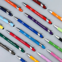 HKM-224851 Customisable Multi-Colour Ballpoint Pens with Plastic and Metal Design