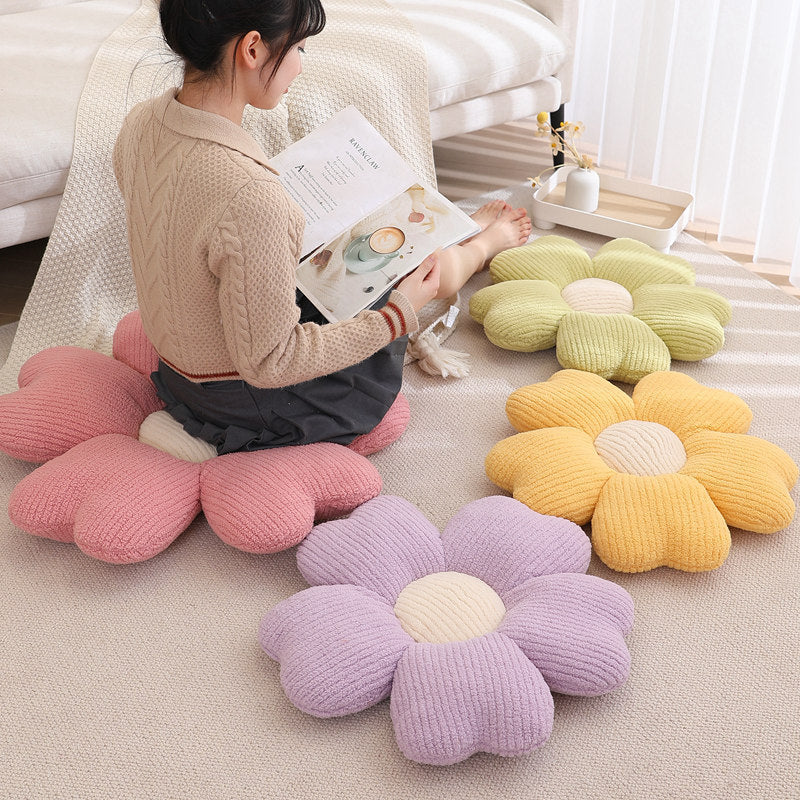 HKM-224851 Soft Petal Plush Dining Chair Cushion for Modern Spaces