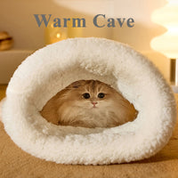 HKM-2248765 Cozy Cat Sleeping Bag with Bear Pattern - Soft Fleece & Supportive Cotton Fiber, 3D Entrance, and Machine Washable