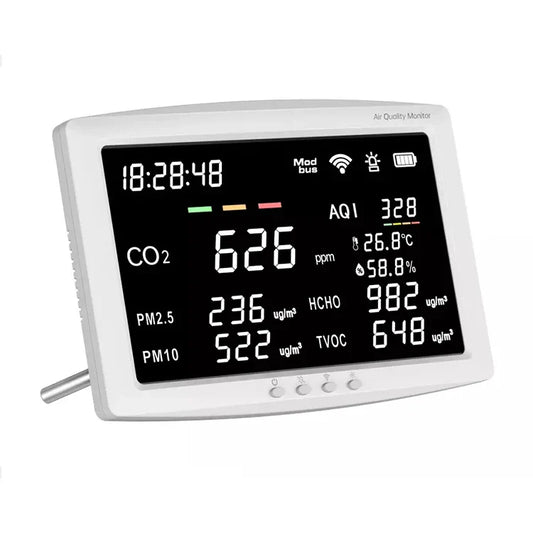 HKM-224915 Wall-Mounted NDIR Indoor Air Quality CO2 Meter with WiFi & RS485/Modbus Connectivity