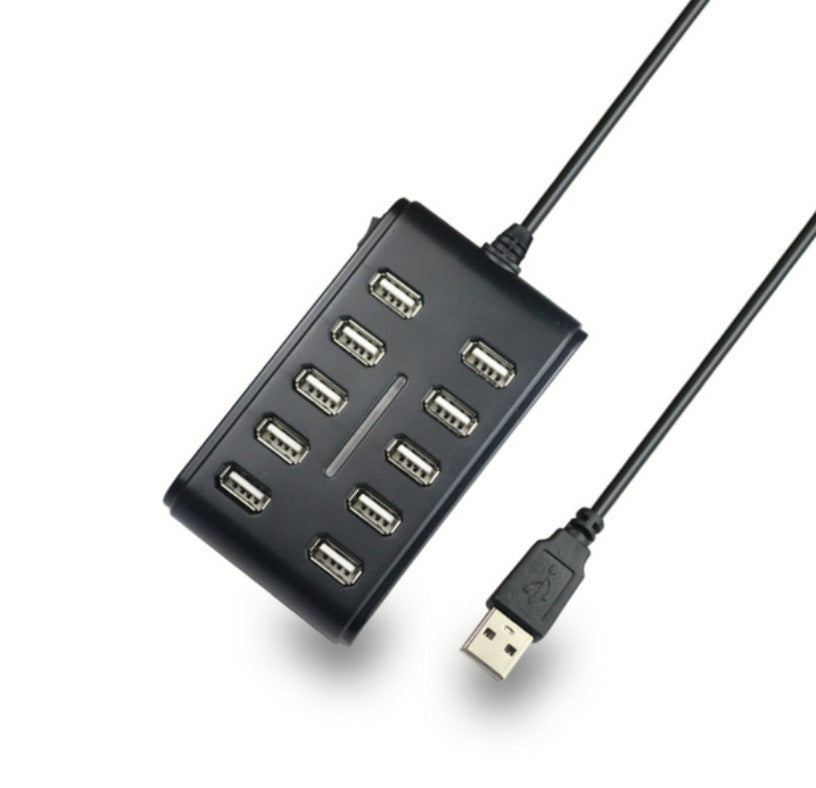 HKM-224979 10-Port USB Hub with Indicator Light for Enhanced Connectivity