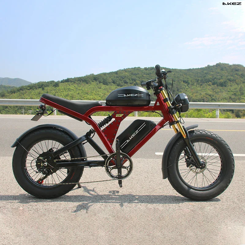 HKM-225043 High-Power 1500W Dual-Battery Electric Bike with 52V 55Ah Capacity and 120km Range