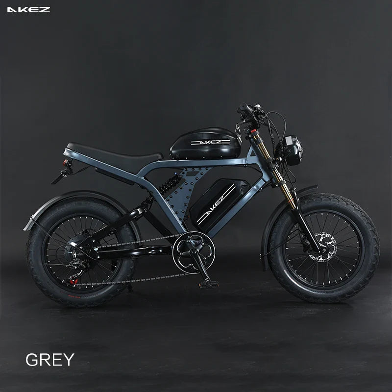 HKM-225043 High-Power 1500W Dual-Battery Electric Bike with 52V 55Ah Capacity and 120km Range