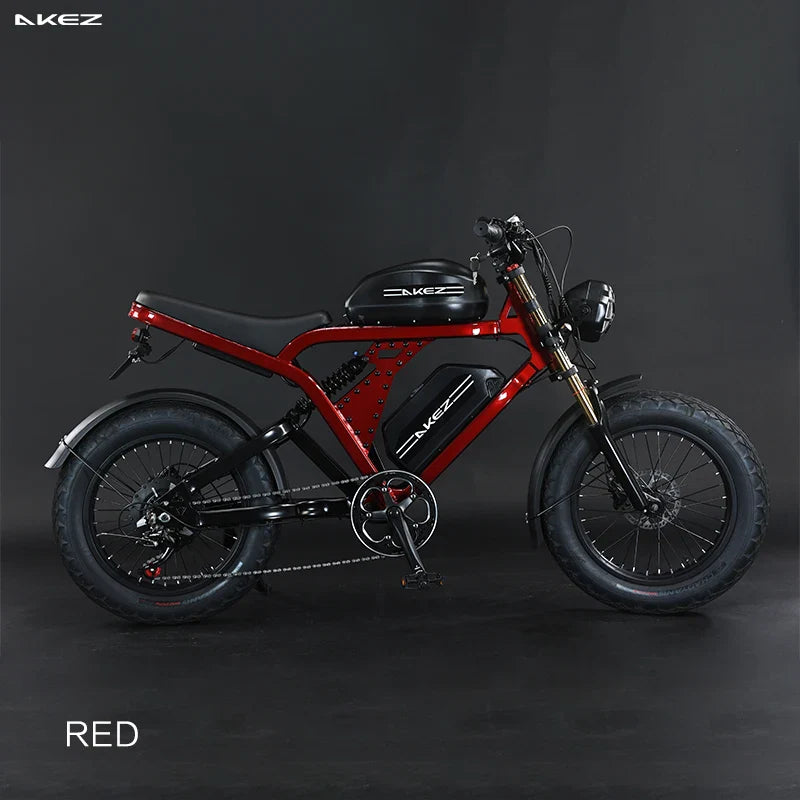 HKM-225043 High-Power 1500W Dual-Battery Electric Bike with 52V 55Ah Capacity and 120km Range