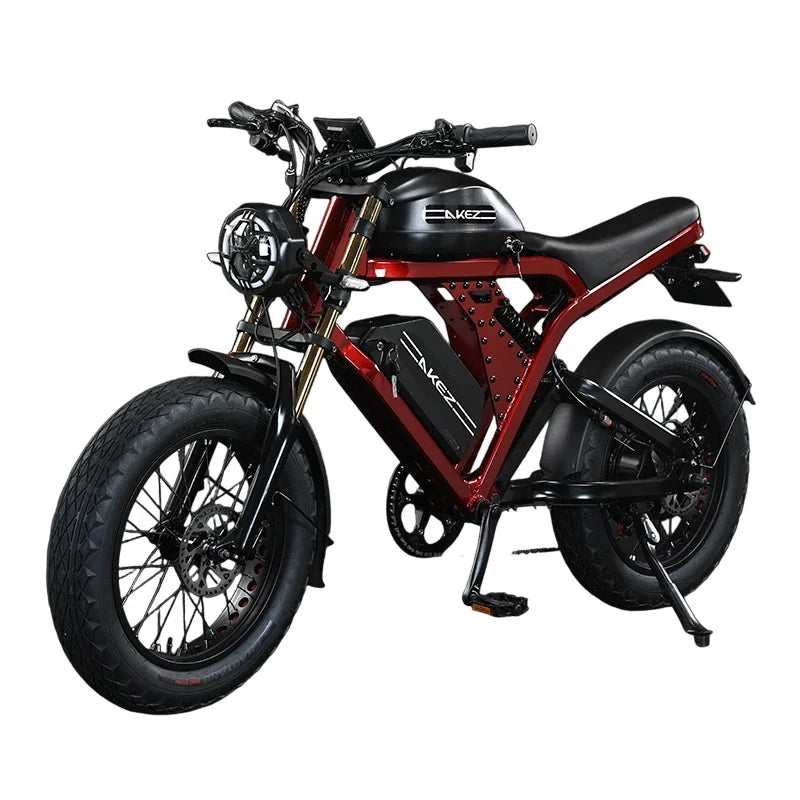 HKM-225043 High-Power 1500W Dual-Battery Electric Bike with 52V 55Ah Capacity and 120km Range