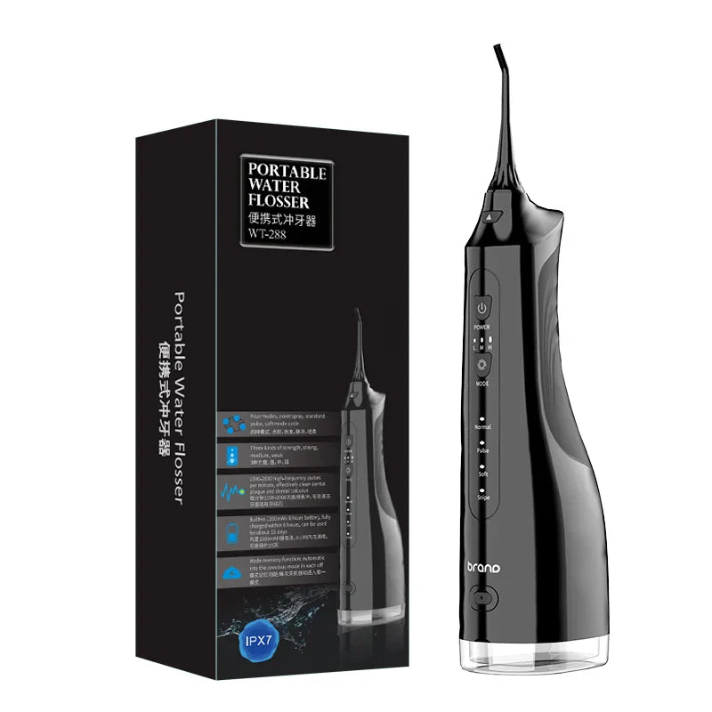 HKM-225043 Rechargeable Portable Water Flosser with 3 Cleaning Modes for Travel and Oral Care