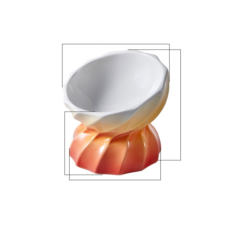 HKM-2250685 Ceramic Non-Slip Pet Bowl for Cats and Small Dogs, 145ml Capacity