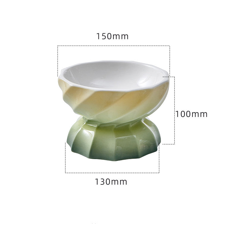 HKM-2250685 Ceramic Non-Slip Pet Bowl for Cats and Small Dogs, 145ml Capacity