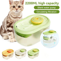 HKM-2251965 Automatic Cat Water Fountain 2.2L with Ultra-Quiet Operation and Filtration System