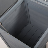HKM-2254141 Waterproof Gray Rabbit Hutch for Small Animals with Enclosed House and Run Area